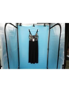 Little Mistress Size 12 Beaded Black Dress NWT